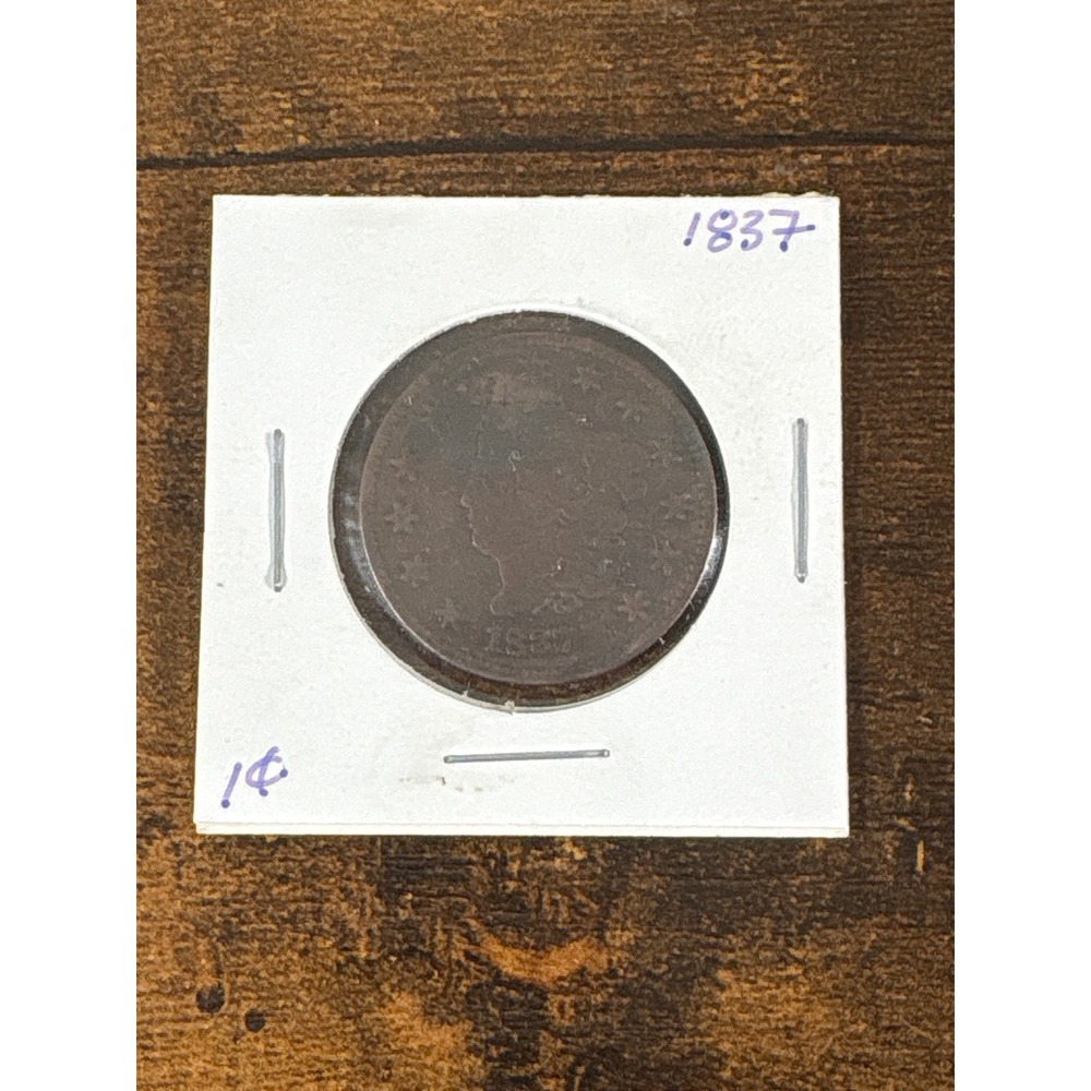 1837 Coronet Head Matron Head Large Cent US Copper Penny One Cent Coin
